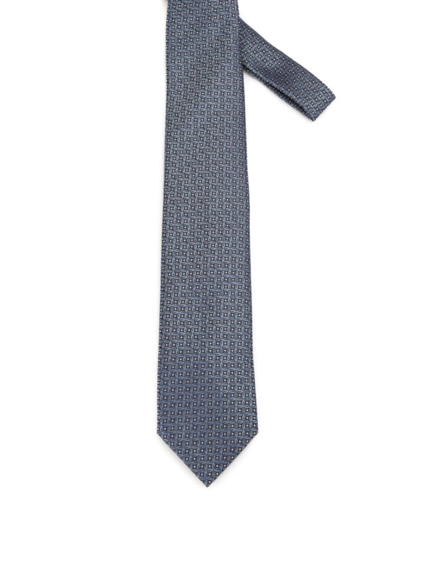 BRIONI: ties & bow ties - Optical pattern silk tie