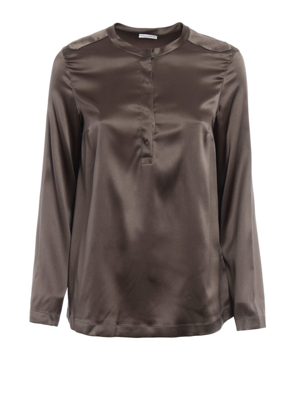 BRUNELLO CUCINELLI: Blusen - Bluse - Dunkelgrün