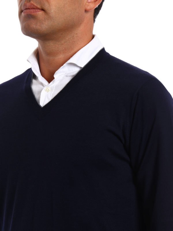 BRUNELLO CUCINELLI buy online Dark blue wool cashmere pullover