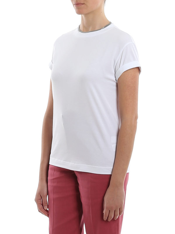 BRUNELLO CUCINELLI buy online Embellished crew neck T-shirt
