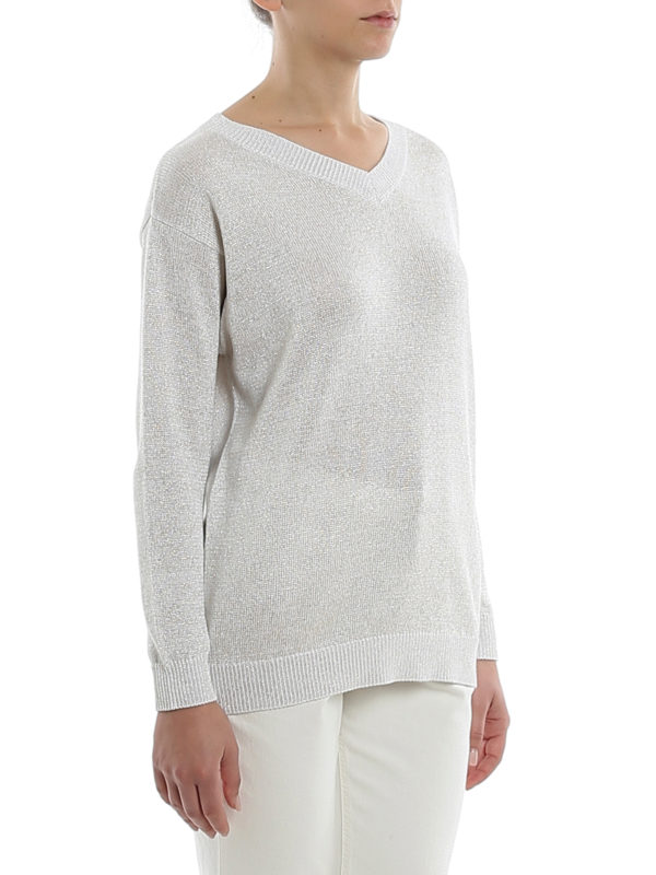 BRUNELLO CUCINELLI buy online Pull À Col V - Blanc