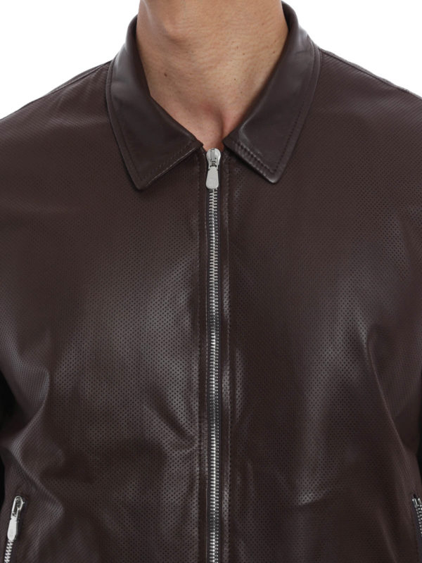 BRUNELLO CUCINELLI buy online レザーコート メンズ - ブラウン