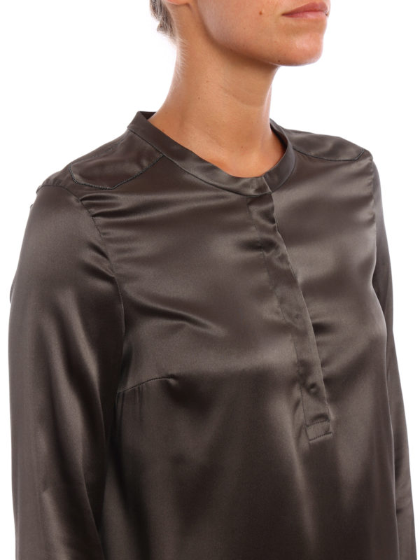 BRUNELLO CUCINELLI buy online Bluse - Dunkelgrün