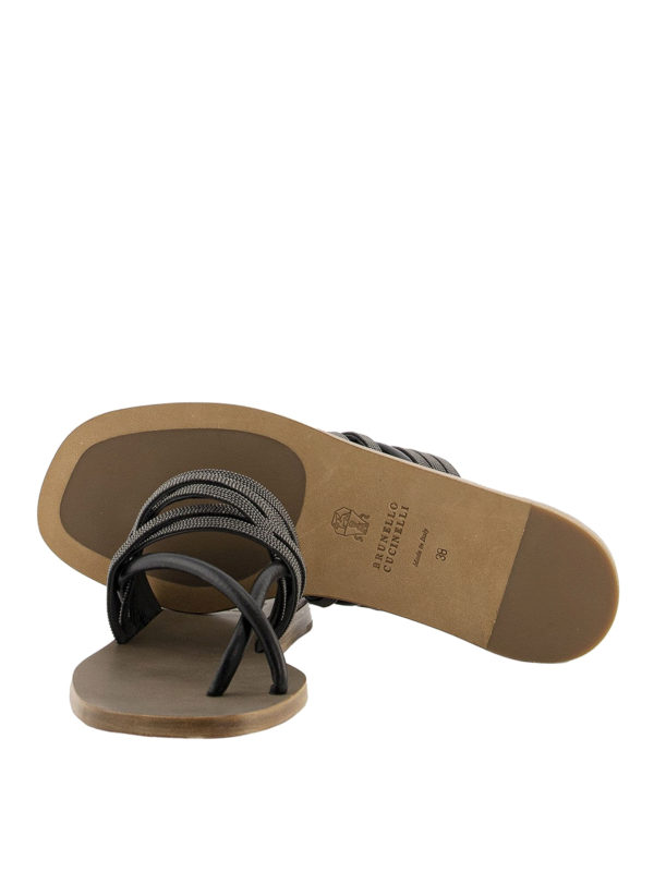 BRUNELLO CUCINELLI buy online Ciabatte con micro borchiette
