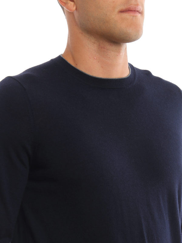 BRUNELLO CUCINELLI buy online Rundhalspullover - Dunkelblau