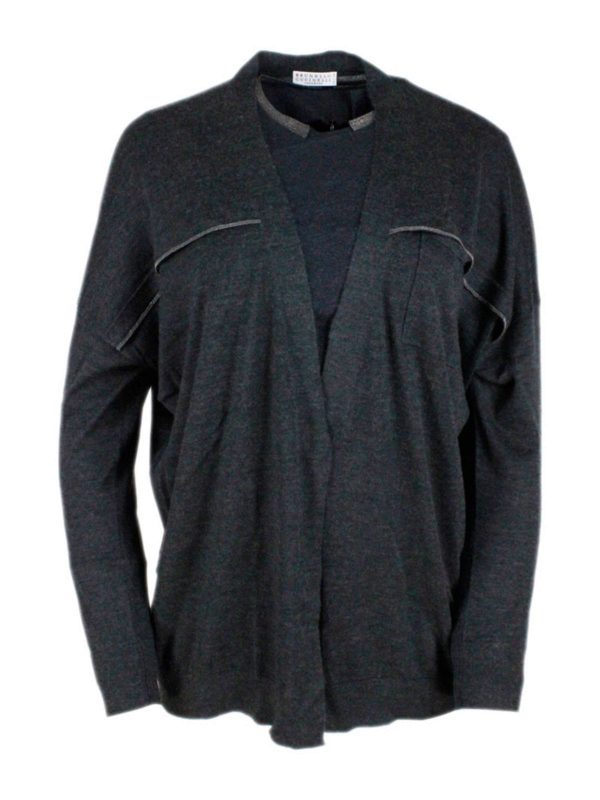 BRUNELLO CUCINELLI: Cardigans - Cardigan - Grau
