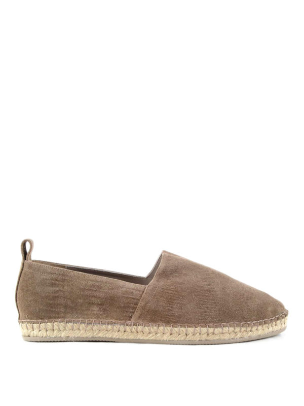 BRUNELLO CUCINELLI: espadrilles - Textured suede espadrilles