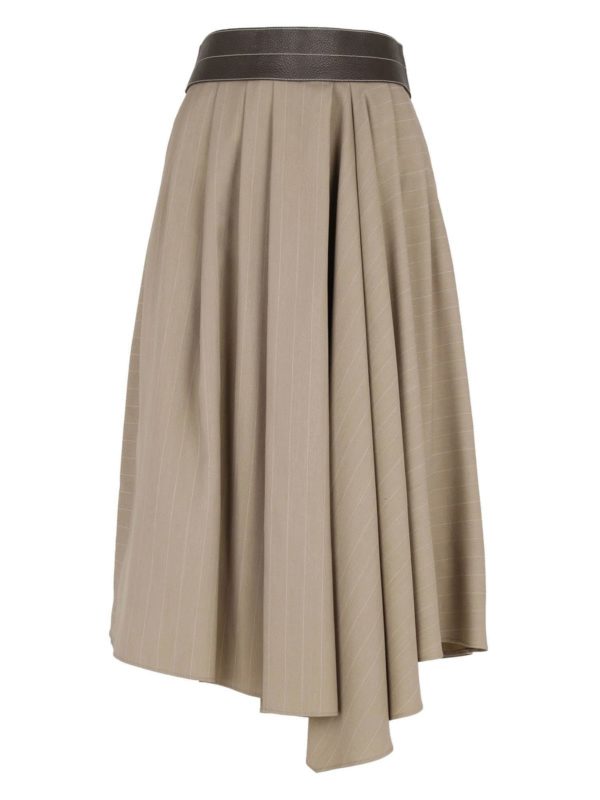 BRUNELLO CUCINELLI: Lange Röcke - Langer Rock - Beige
