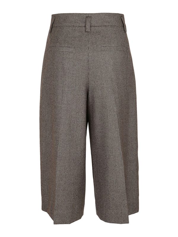 BRUNELLO CUCINELLI: casual trousers online - Houndstooth culottes