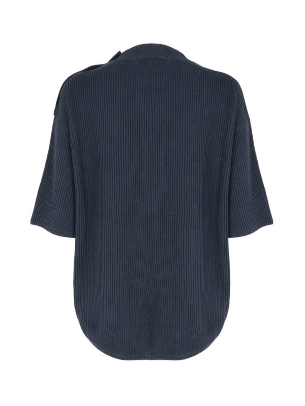 BRUNELLO CUCINELLI: Pull col rond online - Pull Col Rond - Bleu