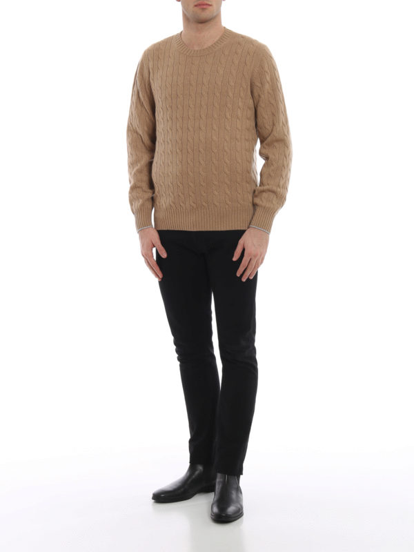 BRUNELLO CUCINELLI: クルーネック online - クルーネック - ダークベージュ