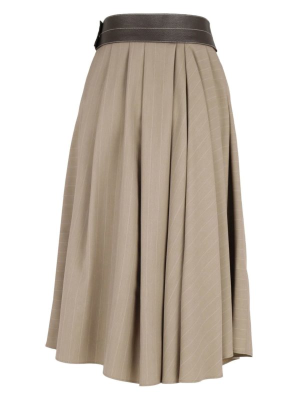 BRUNELLO CUCINELLI: Lange Röcke online - Langer Rock - Beige