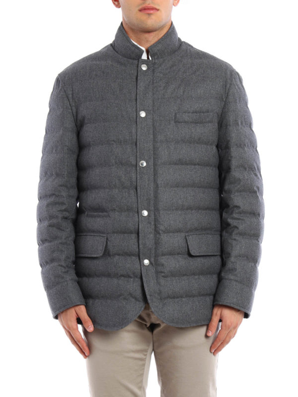 BRUNELLO CUCINELLI: ダウンジャケット online - ダウンコート メンズ - ダークグレー