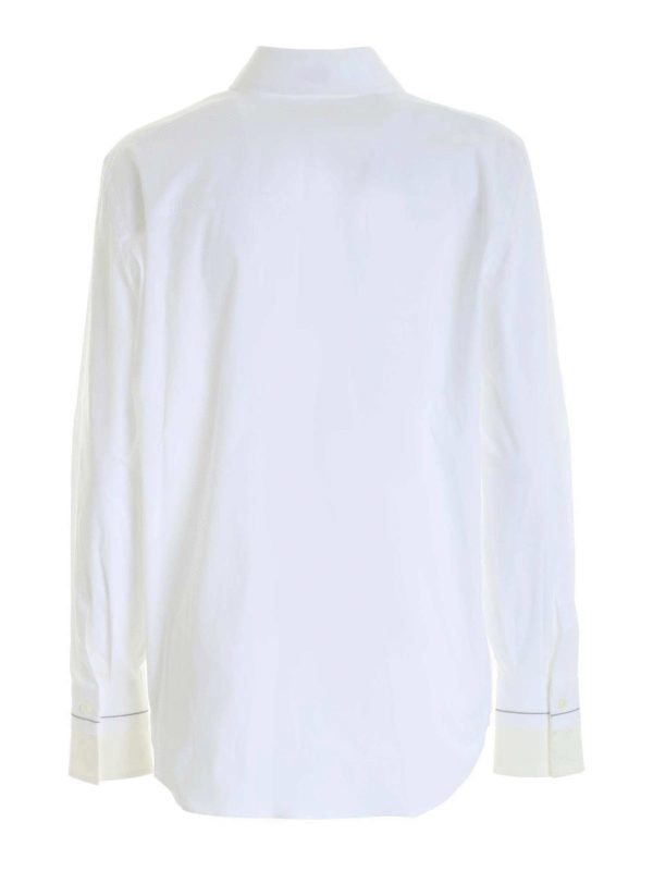 BRUNELLO CUCINELLI: shirts online - Mini beads on the cuffs shirt in white