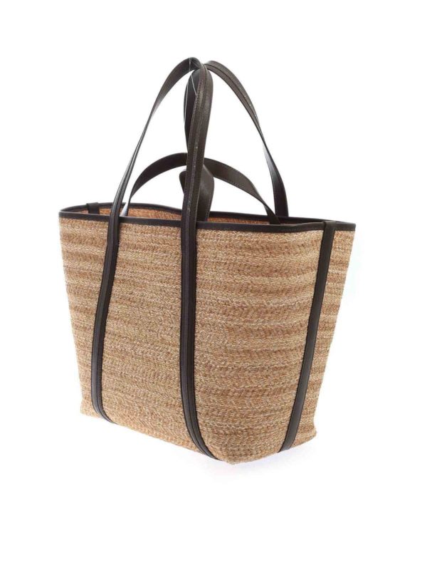 BRUNELLO CUCINELLI: shoulder bags online - Raffia bag in beige