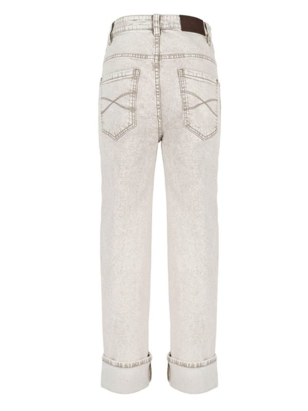 BRUNELLO CUCINELLI: straight leg jeans online - Gradient Skater jeans in beige