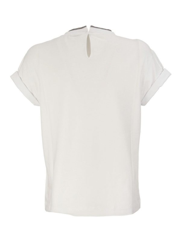 BRUNELLO CUCINELLI: t-shirts online - Embellished jersey T-shirt