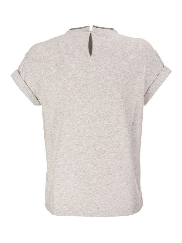 BRUNELLO CUCINELLI: t-shirts online - Embellished jersey T-shirt