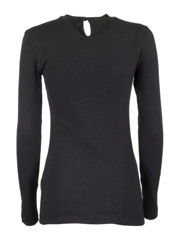 BRUNELLO CUCINELLI: t-shirts online - Monili insert crewneck T-shirt