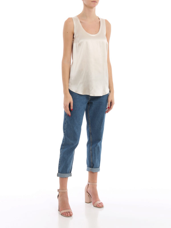 BRUNELLO CUCINELLI: Tops & Débardeurs online - Top - Beige Clair