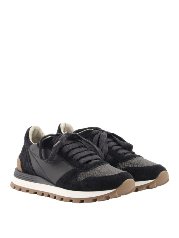 BRUNELLO CUCINELLI: trainers online - Suede and fabric sneakers