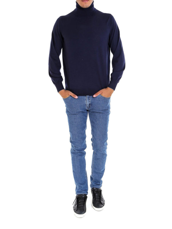 BRUNELLO CUCINELLI: タートルネック online - タートルネック/ポロネック - ブルー