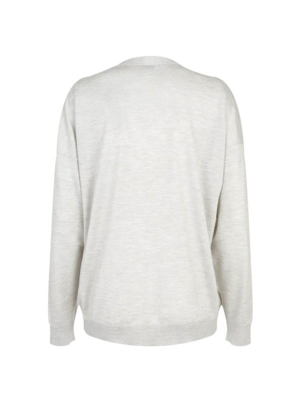 BRUNELLO CUCINELLI: Strickpullover mit V-Ausschnitt online - V-Pullover - Grau