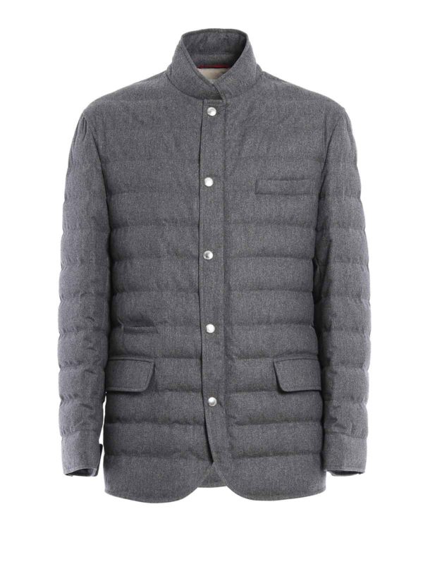 BRUNELLO CUCINELLI: ダウンジャケット - ダウンコート メンズ - ダークグレー