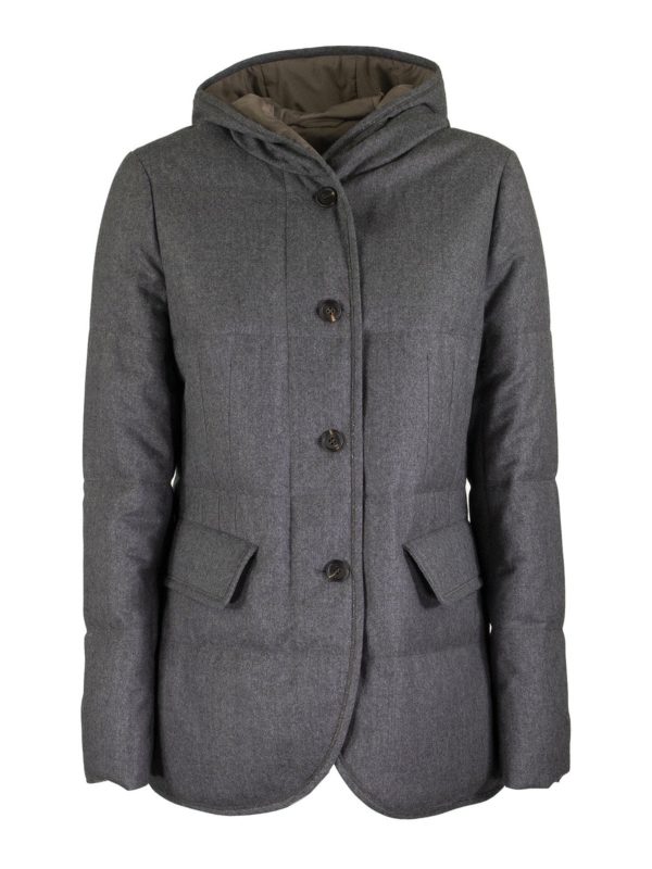 BRUNELLO CUCINELLI: padded jackets - Wool puffer jacket