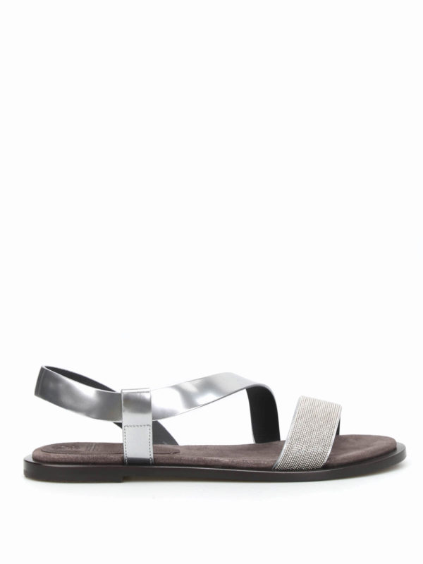 BRUNELLO CUCINELLI: sandals - All-around strap flat sandals