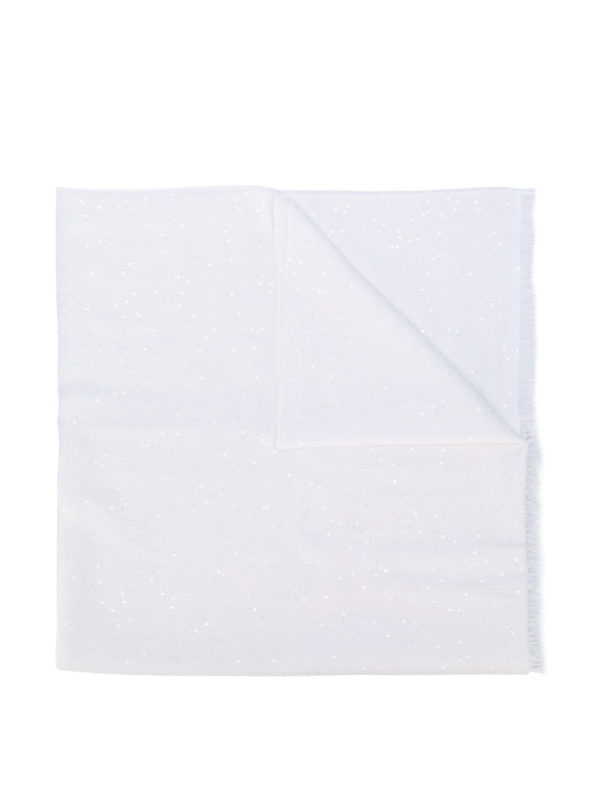 BRUNELLO CUCINELLI: Bufandas y pañuelos - Bufanda - Blanco