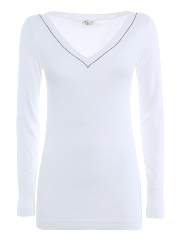 BRUNELLO CUCINELLI: Camisetas - Camiseta - Blanco
