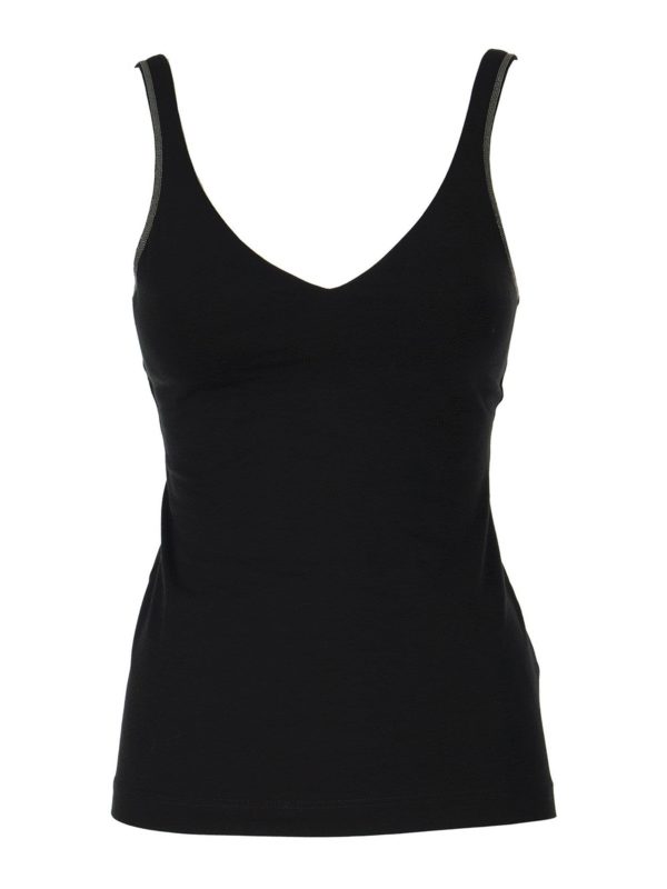 BRUNELLO CUCINELLI: Tops und Tank Tops - Top - Schwarz