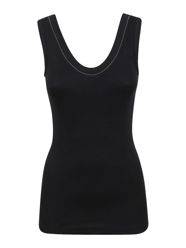 BRUNELLO CUCINELLI: Tops und Tank Tops - Top - Schwarz