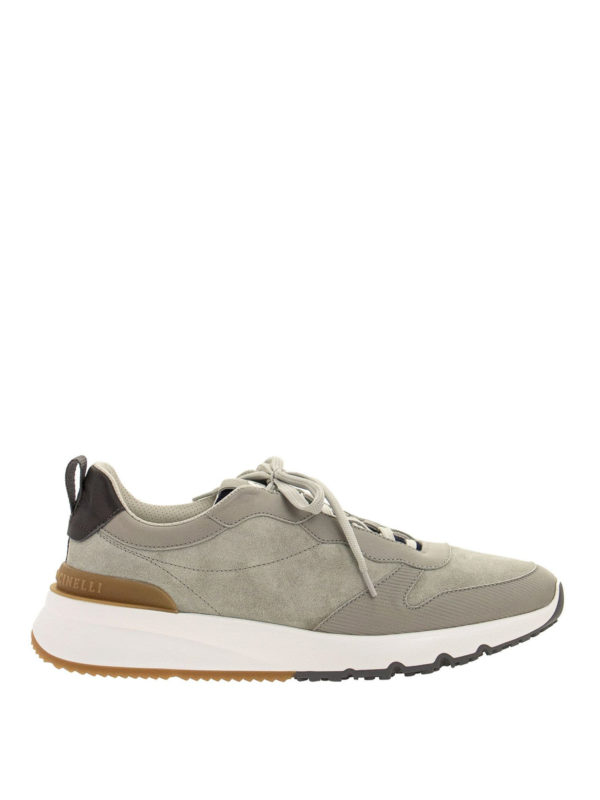 BRUNELLO CUCINELLI: Chaussures de sport - Baskets - Gris
