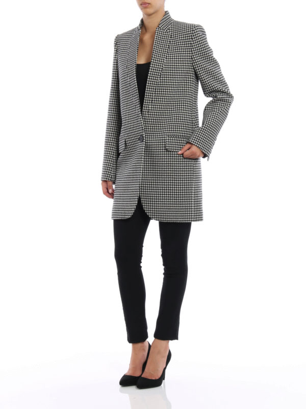 Bryce houndstooth wool coat shop online: STELLA McCARTNEY