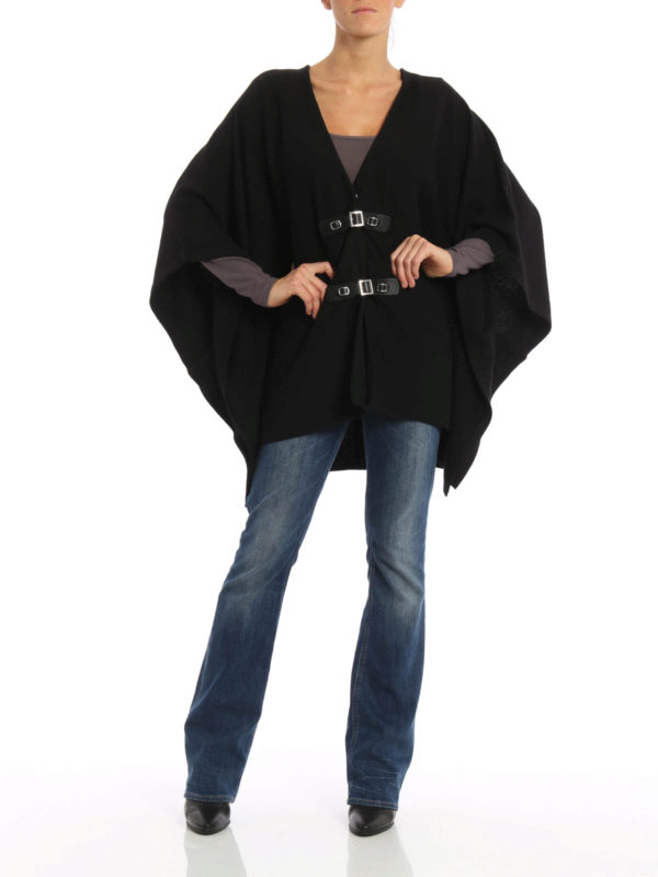 Buckled asymmetrical cape shop online: MICHAEL KORS