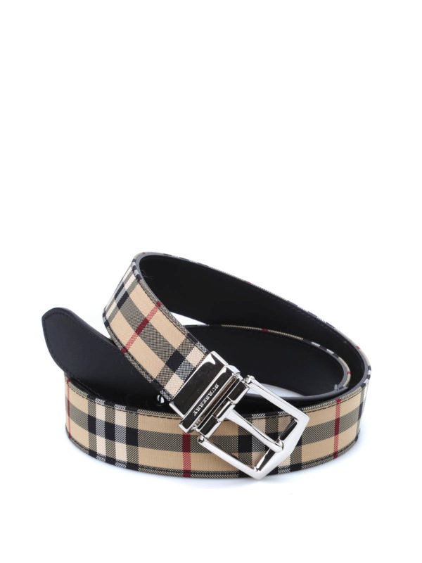 BURBERRY: belts - Reversible belt