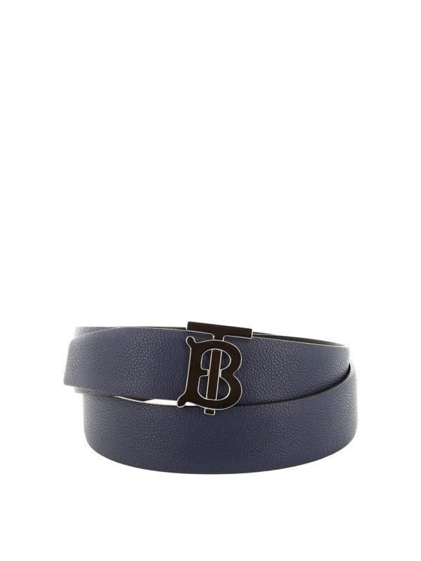 BURBERRY: belts - TB monogram buckle reversible belt