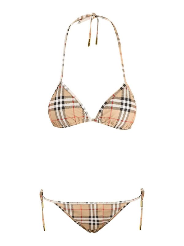 BURBERRY: bikinis - Vintage check patterned bikini