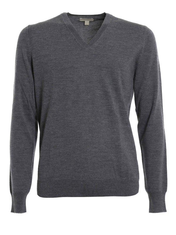 Burberry Brit: v necks - Check elbow patches pullover