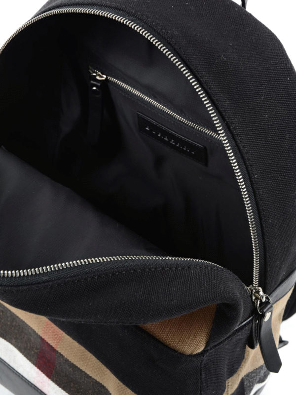 BURBERRY buy online Check canvas backpack