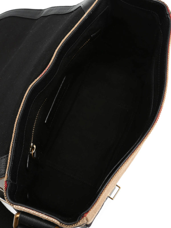 BURBERRY buy online Check canvas messenger