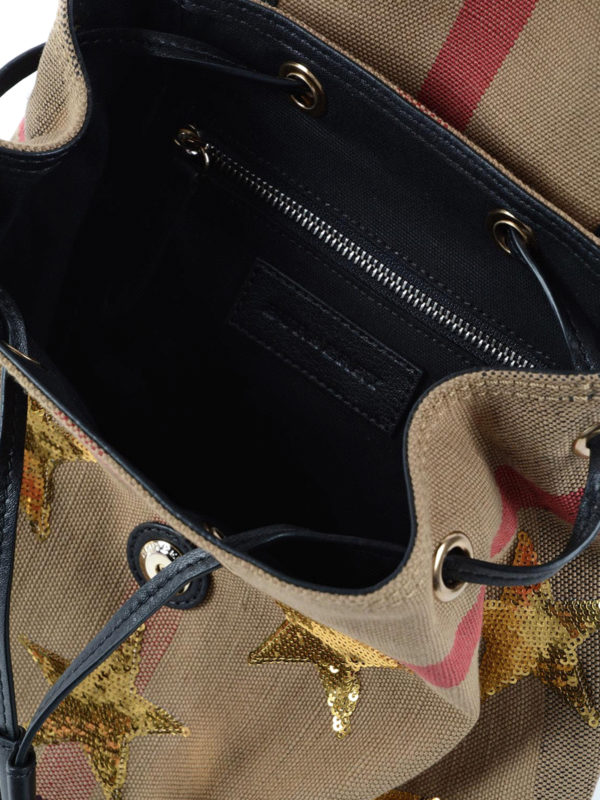 BURBERRY buy online Check canvas mini backpack