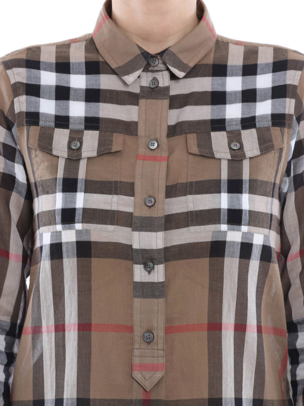 BURBERRY buy online Karierte Baumwollbluse