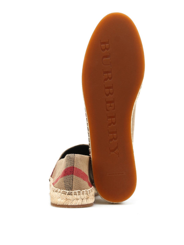 BURBERRY buy online Checked canvas espadrilles
