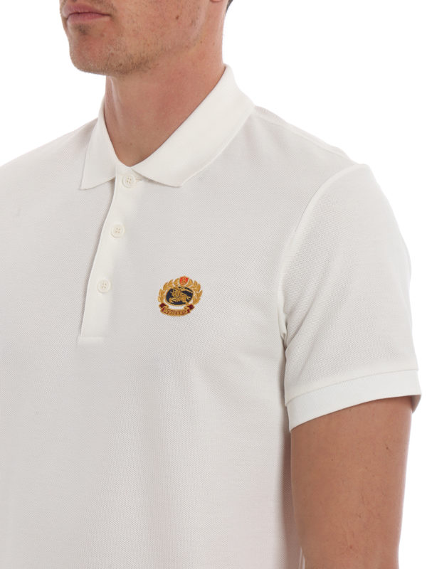 BURBERRY buy online Densford white polo shirt