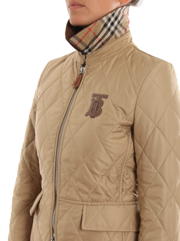 BURBERRY buy online Logo patch padded riding jacket