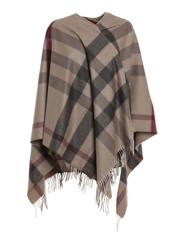 BURBERRY: Capes &  Ponchos - Checked poncho