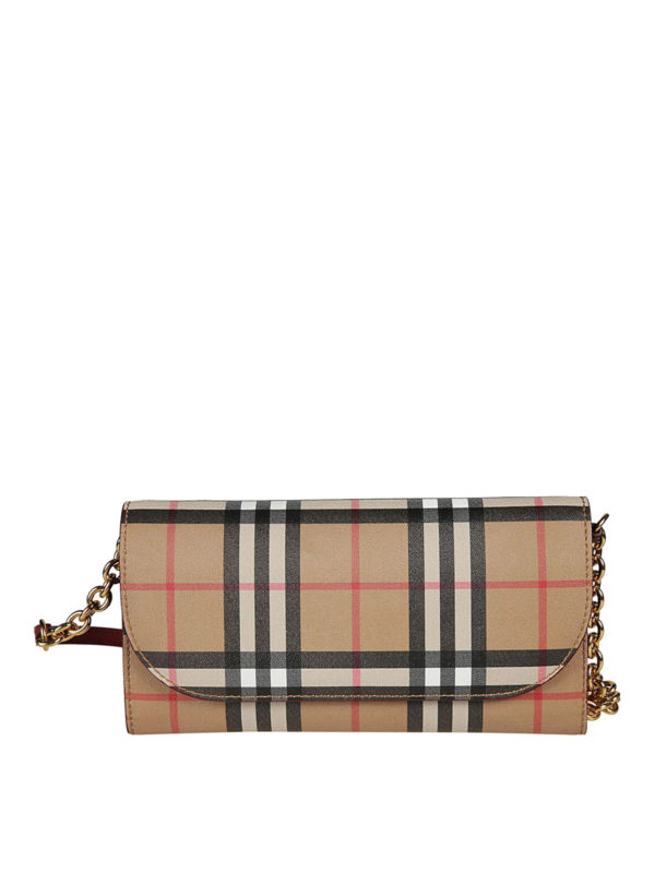 BURBERRY: clutches - Vintage check pattern wallet clutch